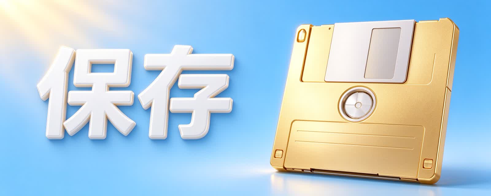 保存按钮,为什么是块软盘?